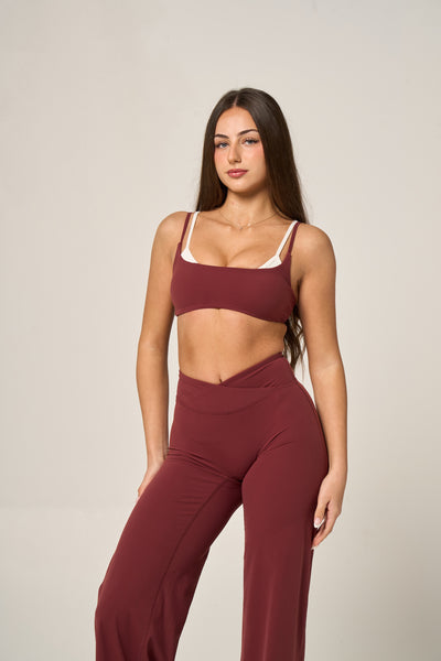LANA LAYERED CROP - MERLOT