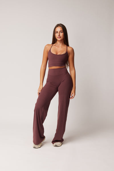 SIGNATURE STRAIGHT LEG PANTS (TALL) - WINE