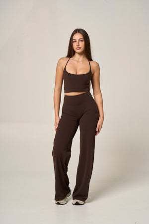 SIGNATURE STRAIGHT LEG PANTS (TALL)  - ESPRESSO