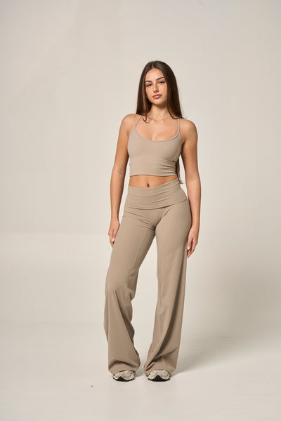 FOLD OVER STRAIGHT LEG PANTS (TALL) - VINTAGE KHAKI