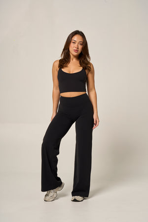 SIGNATURE STRAIGHT LEG PANTS (REG) - BLACK