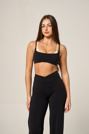 LANA LAYERED CROP - BLACK