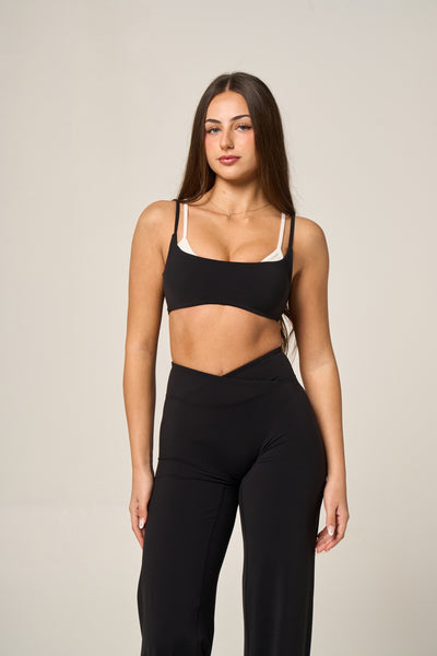 LANA LAYERED CROP - BLACK