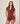 ZARA CONTRAST QUARTER ZIP TOP - MERLOT