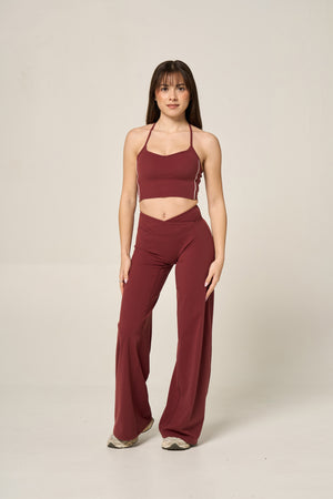 CROSS OVER STRAIGHT LEG (PETITE) - MERLOT