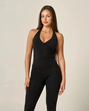 BASE SIGNATURE ISLA HALTER - BLACK