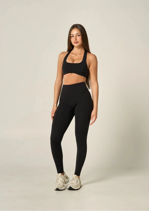 BASE SIGNATURE MID RISE LEGGINGS - BLACK