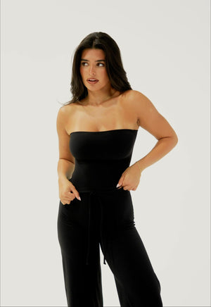 BELLA BANDEAU TOP - BLACK