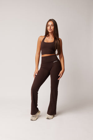 ALLURE FOLD OVER FLARES - ESPRESSO