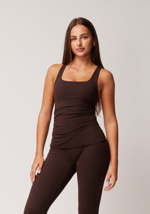ALLURE RIRI ASYMMETRICAL TANK - ESPRESSO