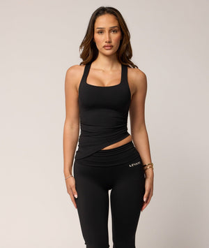 ALLURE RIRI ASYMMETRICAL TANK - BLACK