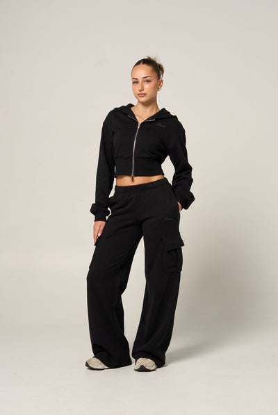 CARGO TRACK PANTS - BLACK