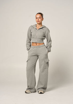 CARGO TRACK PANTS - MARL GREY